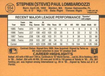 Steve Lombardozzi  baseball card collectible - Main Image 2