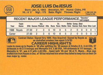 Jose DeJesus  baseball card collectible - Main Image 2