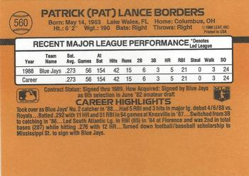 Pat Borders  baseball card collectible - Main Image 2