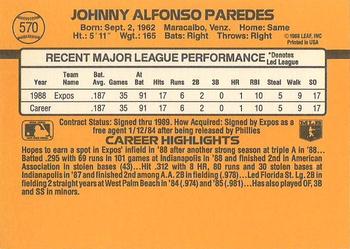 Johnny Paredes  baseball card collectible - Main Image 2