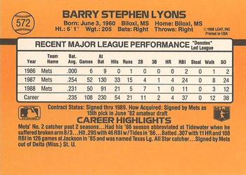 Barry Lyons  baseball card collectible - Main Image 2