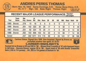 Andres Thomas  baseball card collectible - Main Image 2
