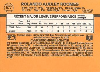 Rolando Roomes  baseball card collectible - Main Image 2