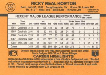 Ricky Horton  baseball card collectible - Main Image 2