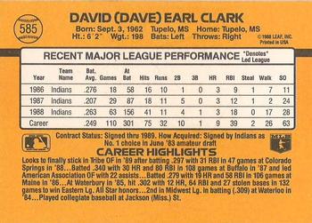 Dave Clark  baseball card collectible - Main Image 2