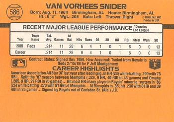 Van Snider  baseball card collectible - Main Image 2