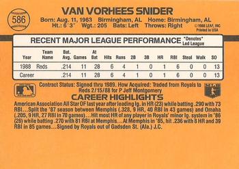 Van Snider  baseball card collectible - Main Image 2