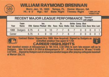 William Brennan  baseball card collectible - Main Image 2