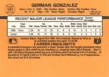 German Gonzalez  baseball card collectible - Main Image 2