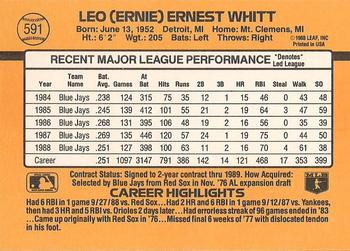 Ernie Whitt  baseball card collectible - Main Image 2
