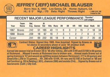 Jeff Blauser  baseball card collectible - Main Image 2