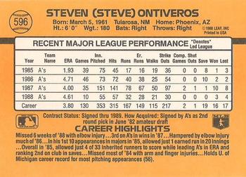 Steve Ontiveros  baseball card collectible - Main Image 2