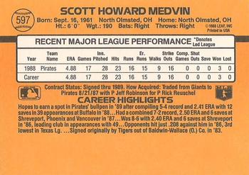 Scott Medvin  baseball card collectible - Main Image 2