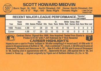 Scott Medvin  baseball card collectible - Main Image 2