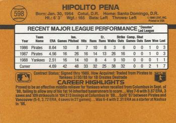 Hipolito Pena  baseball card collectible - Main Image 2