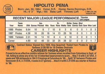 Hipolito Pena  baseball card collectible - Main Image 2