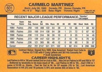 Carmelo Martinez  baseball card collectible - Main Image 2