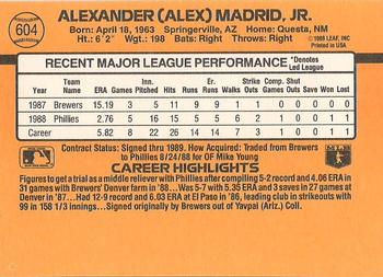 Alex Madrid  baseball card collectible - Main Image 2