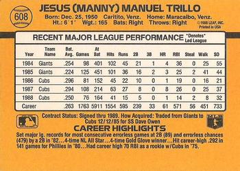 Manny Trillo  baseball card collectible - Main Image 2