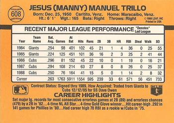 Manny Trillo  baseball card collectible - Main Image 2