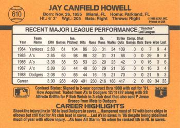 Jay Howell  baseball card collectible - Main Image 2