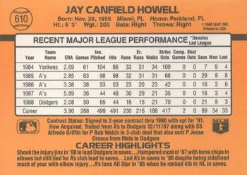 Jay Howell  baseball card collectible - Main Image 2