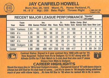 Jay Howell  baseball card collectible - Main Image 2
