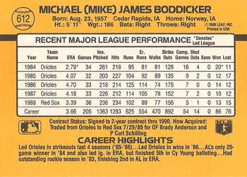 Mike Boddicker  baseball card collectible - Main Image 2
