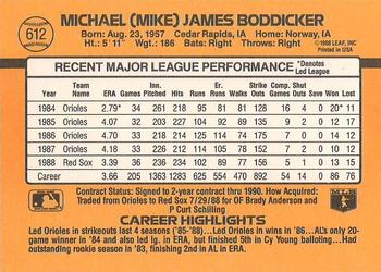 Mike Boddicker  baseball card collectible - Main Image 2