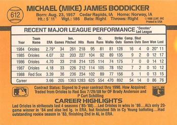 Mike Boddicker  baseball card collectible - Main Image 2