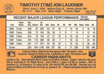 Tim Laudner  baseball card collectible - Main Image 2