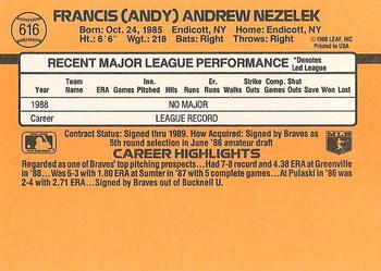 Andy Nezelek  baseball card collectible - Main Image 2