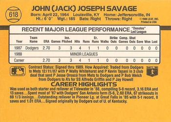 Jack Savage  baseball card collectible - Main Image 2