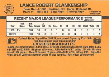 Lance Blankenship  baseball card collectible - Main Image 2