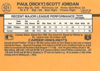 Ricky Jordan  baseball card collectible - Main Image 2