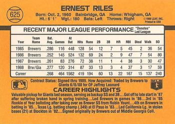 Ernest Riles  baseball card collectible - Main Image 2