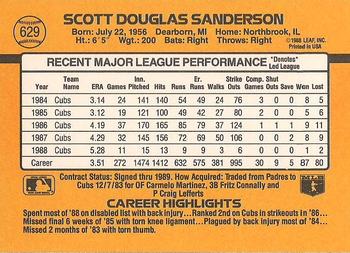 Scott Sanderson  baseball card collectible - Main Image 2