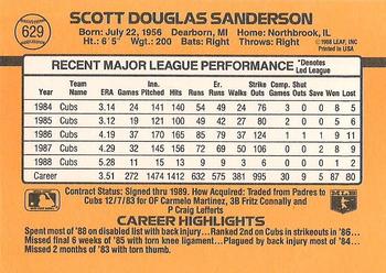 Scott Sanderson  baseball card collectible - Main Image 2