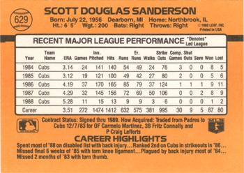 Scott Sanderson  baseball card collectible - Main Image 2