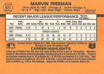 Marvin Freeman  baseball card collectible - Main Image 2