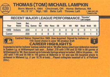 Tom Lampkin  baseball card collectible - Main Image 2