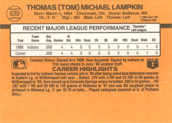 Tom Lampkin  baseball card collectible - Main Image 2