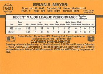 Brian Meyer  baseball card collectible - Main Image 2