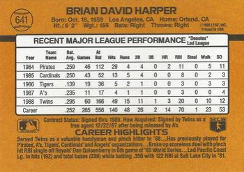 Brian Harper  baseball card collectible - Main Image 2