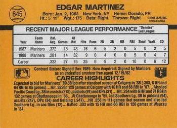 Edgar Martinez  baseball card collectible - Main Image 2
