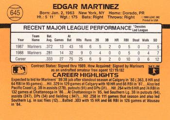 Edgar Martinez  baseball card collectible - Main Image 2