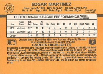Edgar Martinez  baseball card collectible - Main Image 2