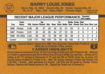 Barry Jones  baseball card collectible - Main Image 2