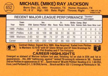 Mike Jackson  baseball card collectible - Main Image 2