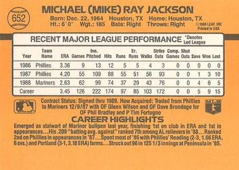 Mike Jackson  baseball card collectible - Main Image 2
